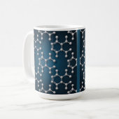 Tasse de café classique aux molécules de caféine (Devant gauche)