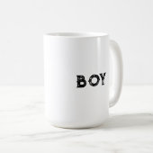 Tasse de café classique avec texte garçon et coule (Devant droit)