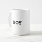 Tasse de café classique avec texte garçon et coule (Devant gauche)