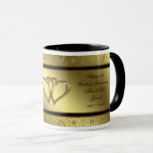 Tasse de café classique d'anniversaire de mariage (Devant droit)