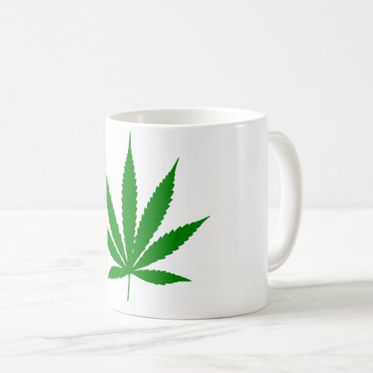 Tasse de café classique de feuille de pot (Devant droit)