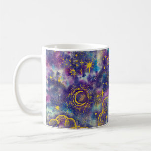 Tasse de café classique de "lune et d'étoiles"