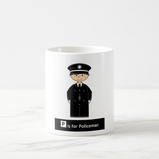 Tasse de café classique de policier (Centre)