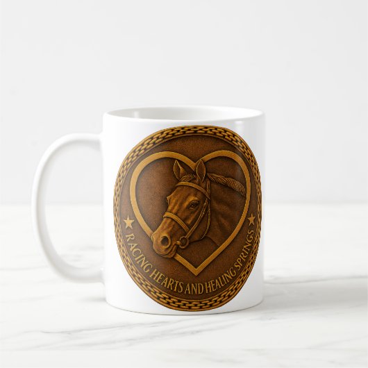 Tasse de café Cœurs de course et Sources de guéris (Gauche)