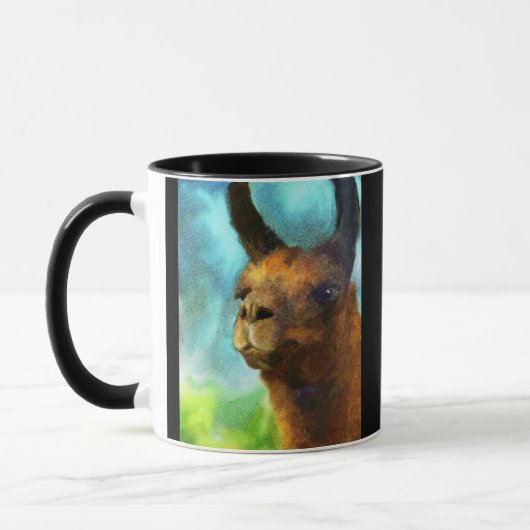 Tasse de café collectable d'art de lama (Gauche)