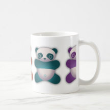 Tasse de café colorée de panda