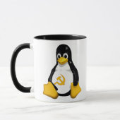 Tasse de café communiste de pingouin (Linux) (Gauche)