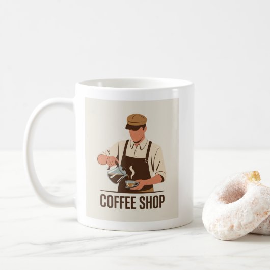 Tasse de café ☕ – Conceptions Cozy & Amoureux de C (Avec donut)