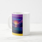 Tasse de café Coucher de soleil tropical pour se d (Devant gauche)