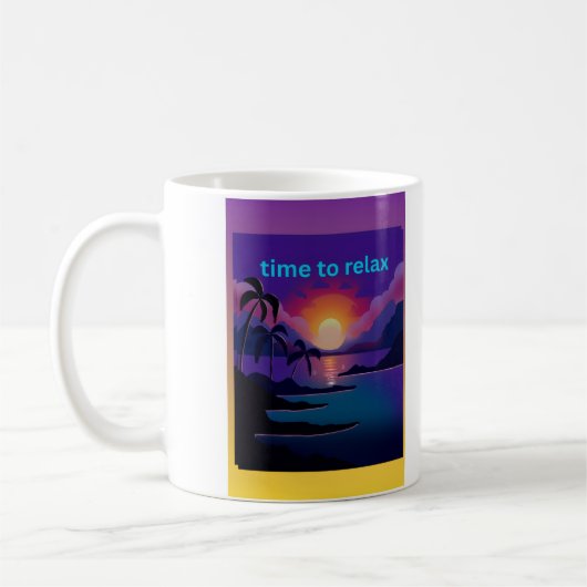 Tasse de café Coucher de soleil tropical pour se d (Gauche)