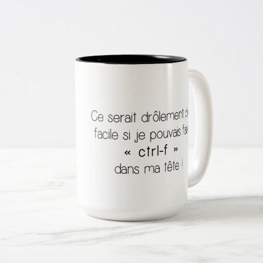 Tasse de café - CTRL-f (français) (Devant droit)