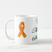 Tasse de café CureMS avec le vert de rubans (Gauche)