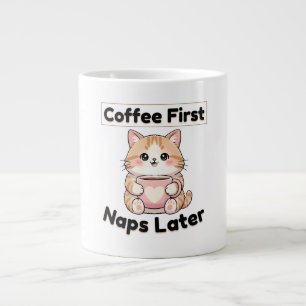 Tasse de café d'abord, sieste plus tard, joli chat