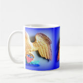 tasse de café d'aigle patriotique or (Gauche)