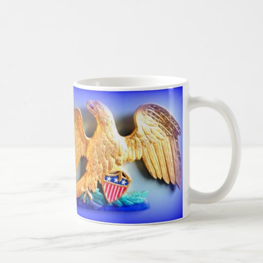 tasse de café d'aigle patriotique or (Droite)