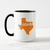 Tasse de café d'Aledo le Texas - orange et noire (Gauche)