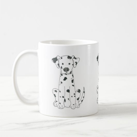 Tasse de café dalmatienne de chien (Gauche)