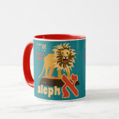 Tasse de café d'alphabet hébreu (Devant gauche)