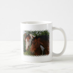Tasse de café d'amis de cheval