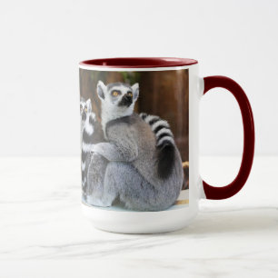 Tasse de café d'amour de lémur