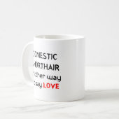 tasse de café d'amour domestique shorthair (Devant gauche)