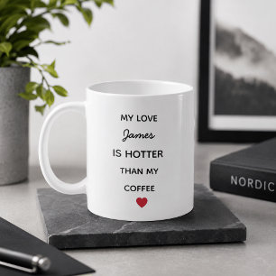 Tasse de café d'amour personnalisée moderne