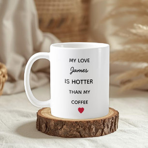 Tasse de café d'amour personnalisée moderne