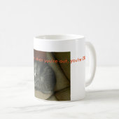 Tasse de café d'amoureux de les chats ; chat tigré (Devant droit)