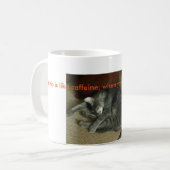 Tasse de café d'amoureux de les chats ; chat tigré (Devant gauche)