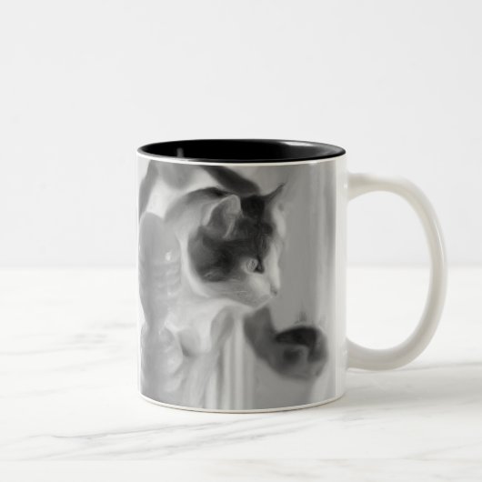 Tasse de café d'amoureux des chats (Droit)