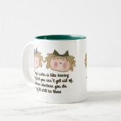 Tasse de café d'amusement de poème de soeur (Devant gauche)