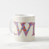 Tasse de café d'amusement, slogan floral de (Devant gauche)