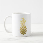 Tasse de café d'ananas de feuille d'or (Gauche)
