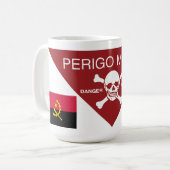 Tasse de café Danger Mines ! (Devant gauche)