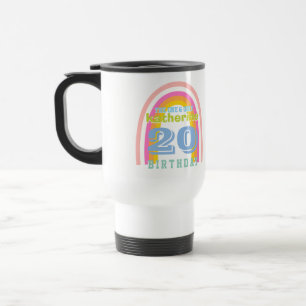 Tasse de café d'anniversaire annuelle pastel arc-e