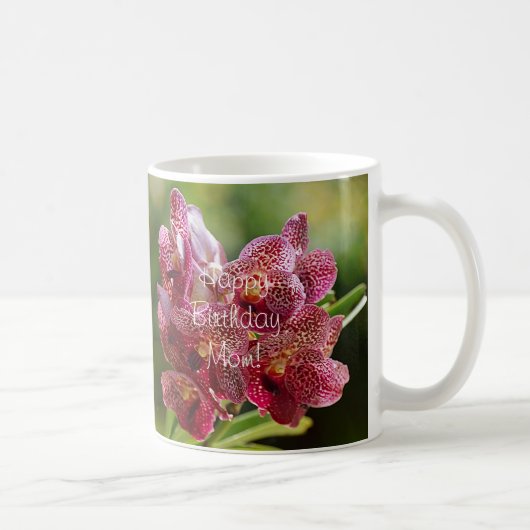 Tasse de café d'anniversaire de groupe d'orchidée (Droite)