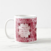 Tasse de café d'anniversaire de mariage de rubis (Gauche)