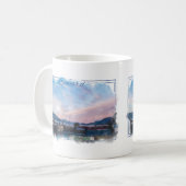 Tasse de café d'aquarelle de Seward Alaska (Devant gauche)