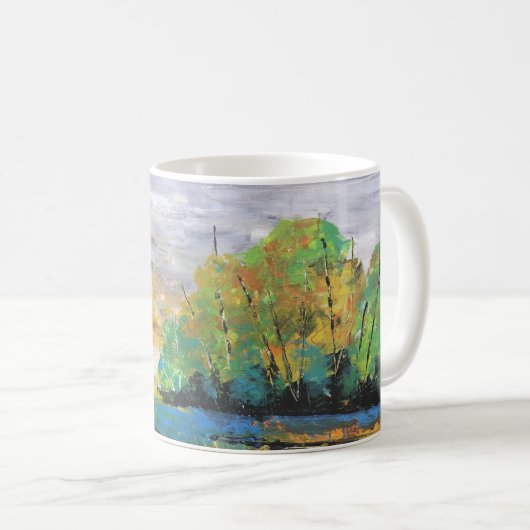 Tasse de café d'art abstrait (Devant droit)