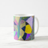 Tasse de café d'art abstrait "Abstrait coloré" (Devant droit)