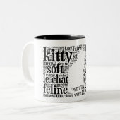 Tasse de café d'art de mot d'amoureux des chats (Devant gauche)