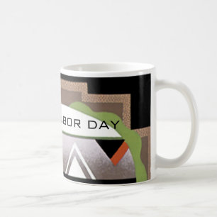 Tasse de café d'art déco de Fête du travail par
