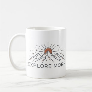 Tasse de café d'aventure en montagne à explorer da