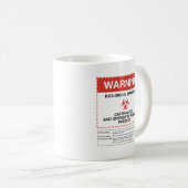 Tasse de café d'avertissement de Biohazard (carré) (Devant droit)