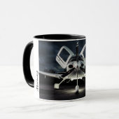 Tasse de café d'aviation avec l'attitude (Devant gauche)