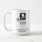 Tasse de café d'avocat de Dead Lawyer™ Tobacco (Gauche)