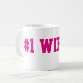 Tasse de café de #1 Wifey (Devant gauche)
