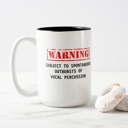 Tasse de café de avertissement de Beatboxer (Avec donut)