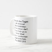 Tasse de café de Bach - Allemand (Devant gauche)