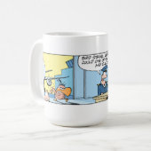 Tasse de café de bande dessinée d'aviation (Devant gauche)